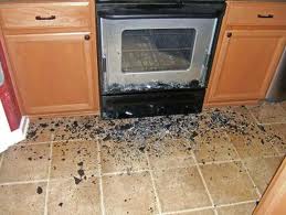 Shattered oven door interior glass panel