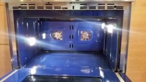 Oven cleaning in progress