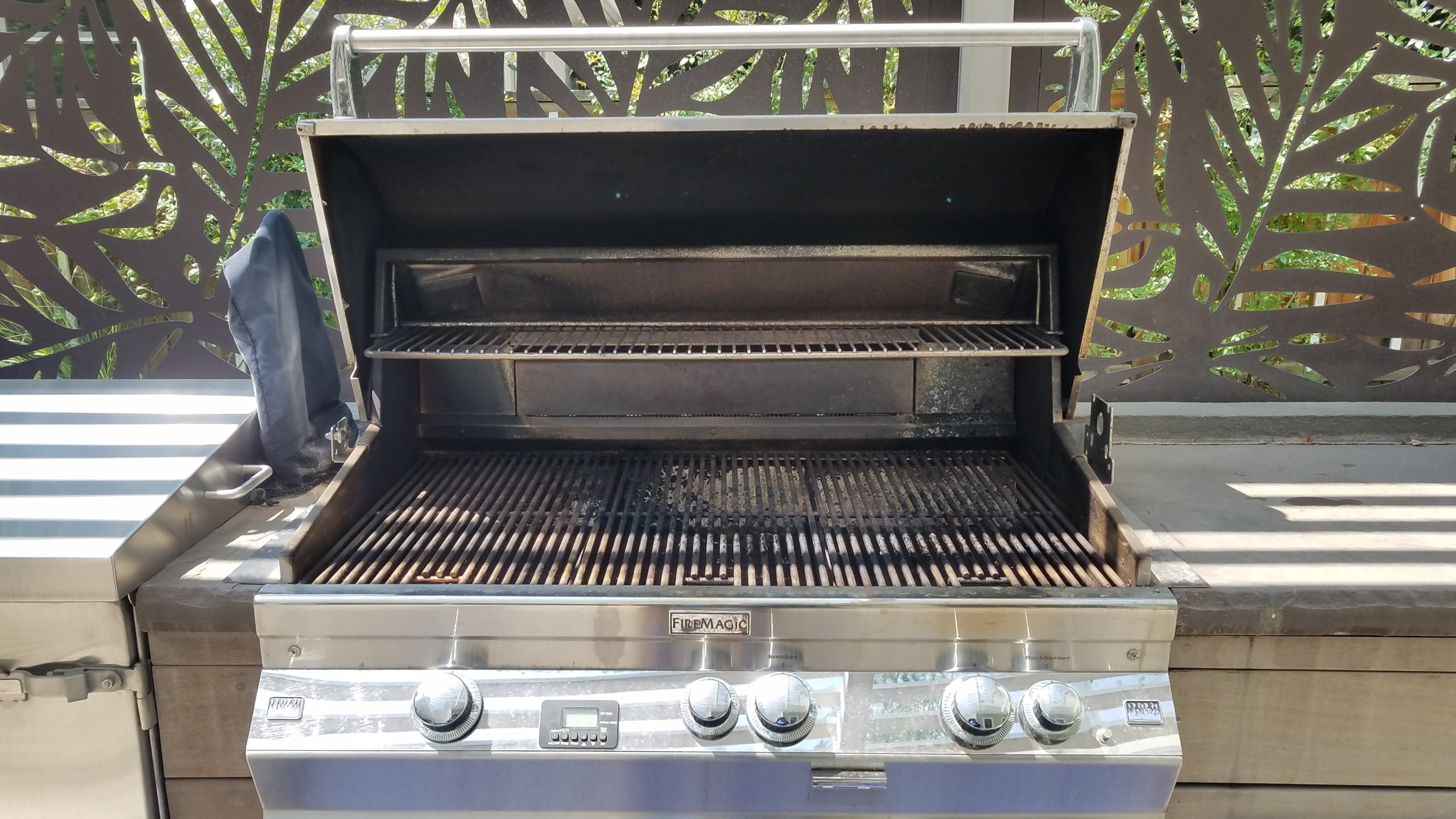 Firemagic grill before cleaning