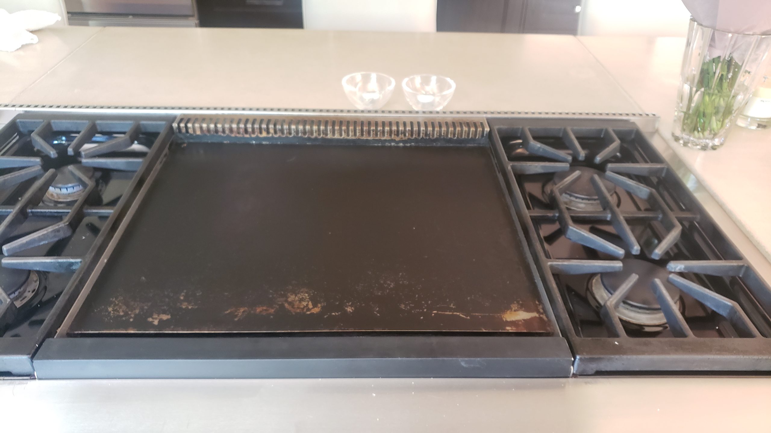 Wolf Griddle before cleaning