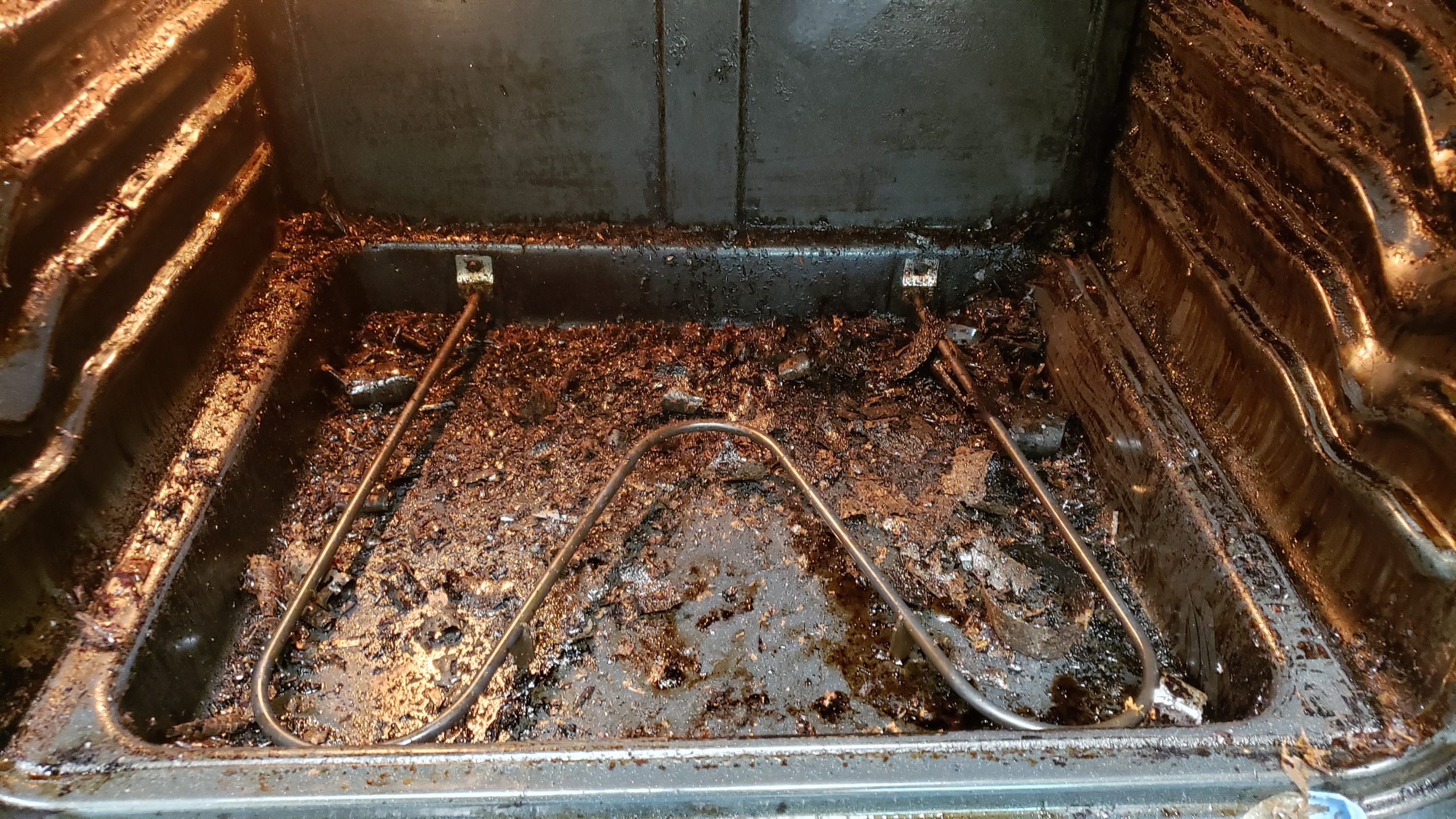 Oven before cleaning