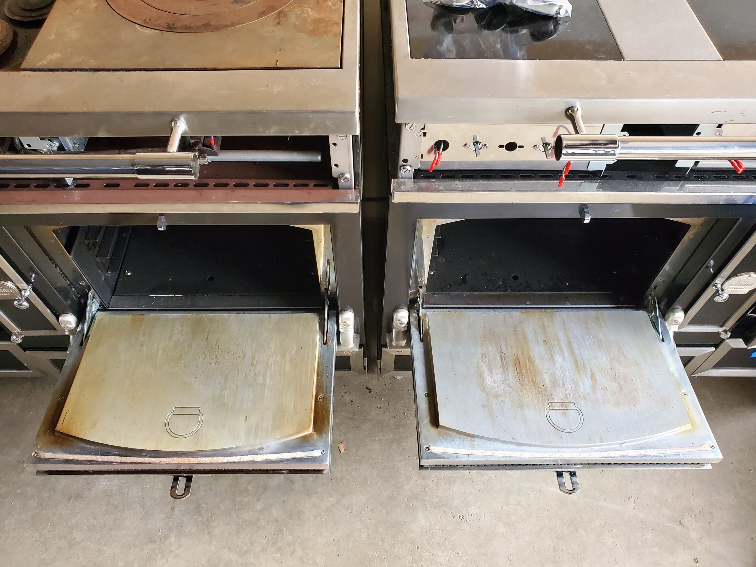 La Cornue range before cleaning