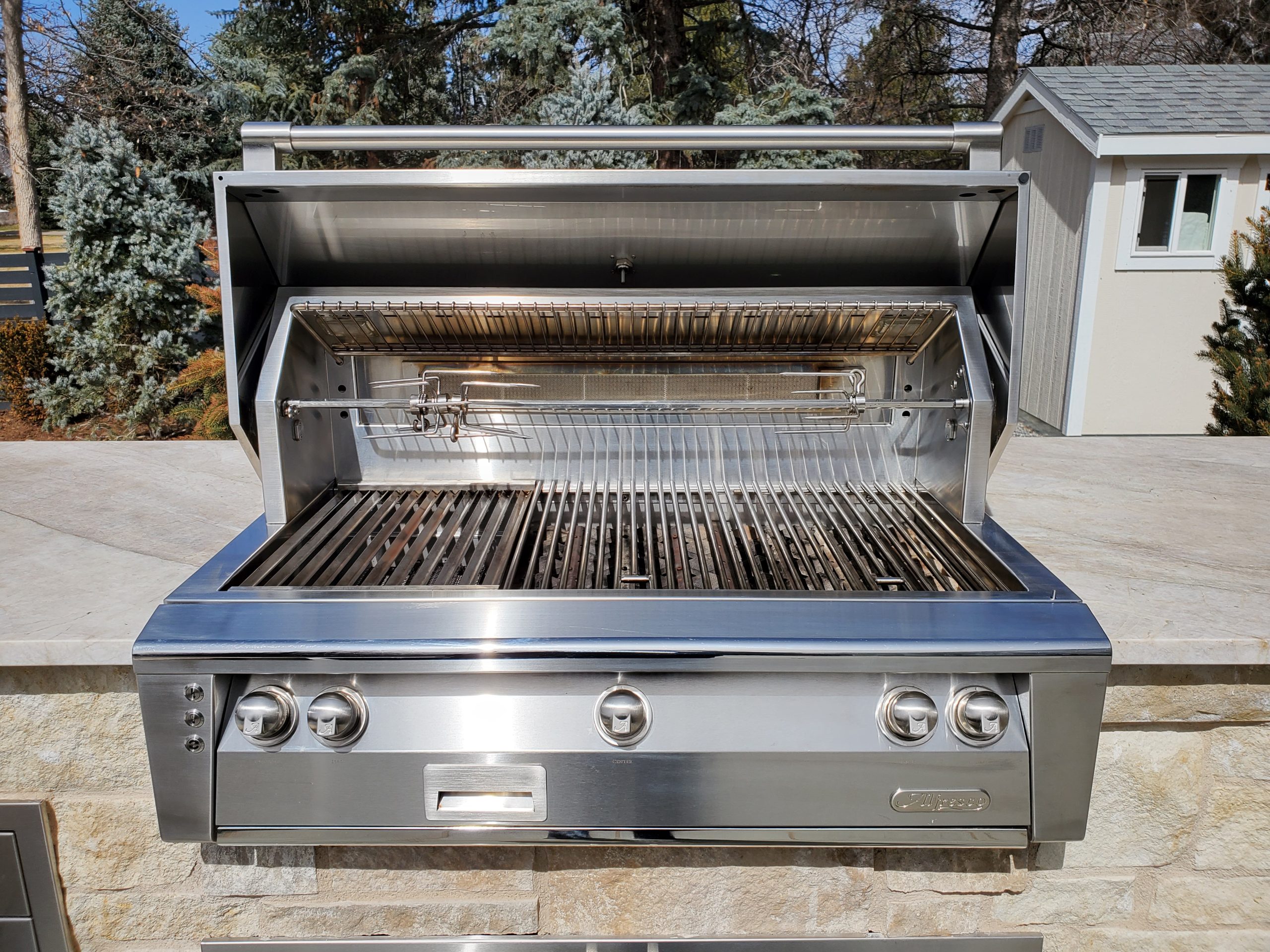 Alfresco grill after cleaning