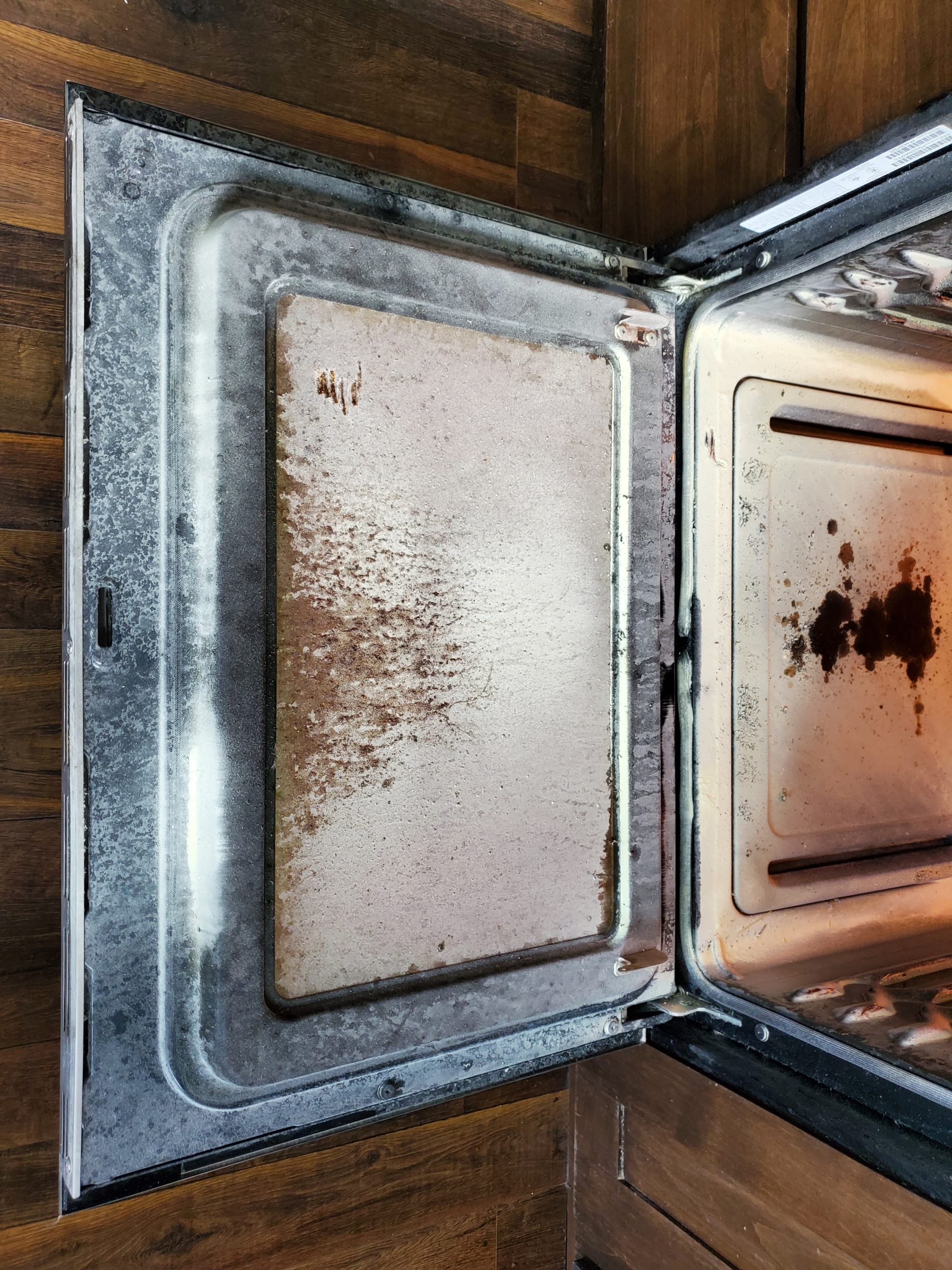 Oven before cleaning
