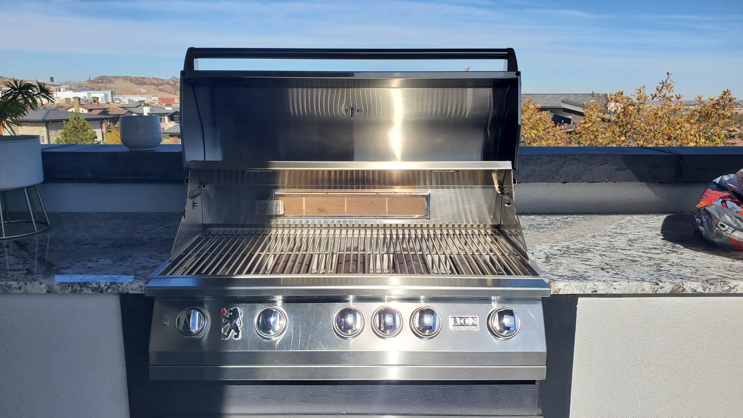 Lion grill after cleaning