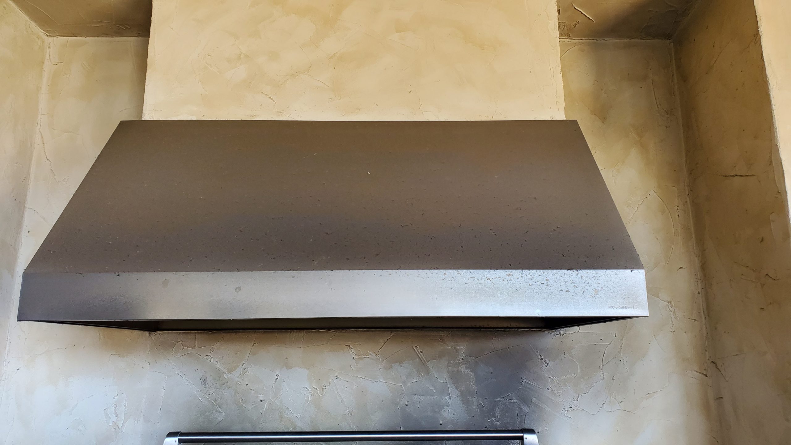 Wolf vent hood before cleaning