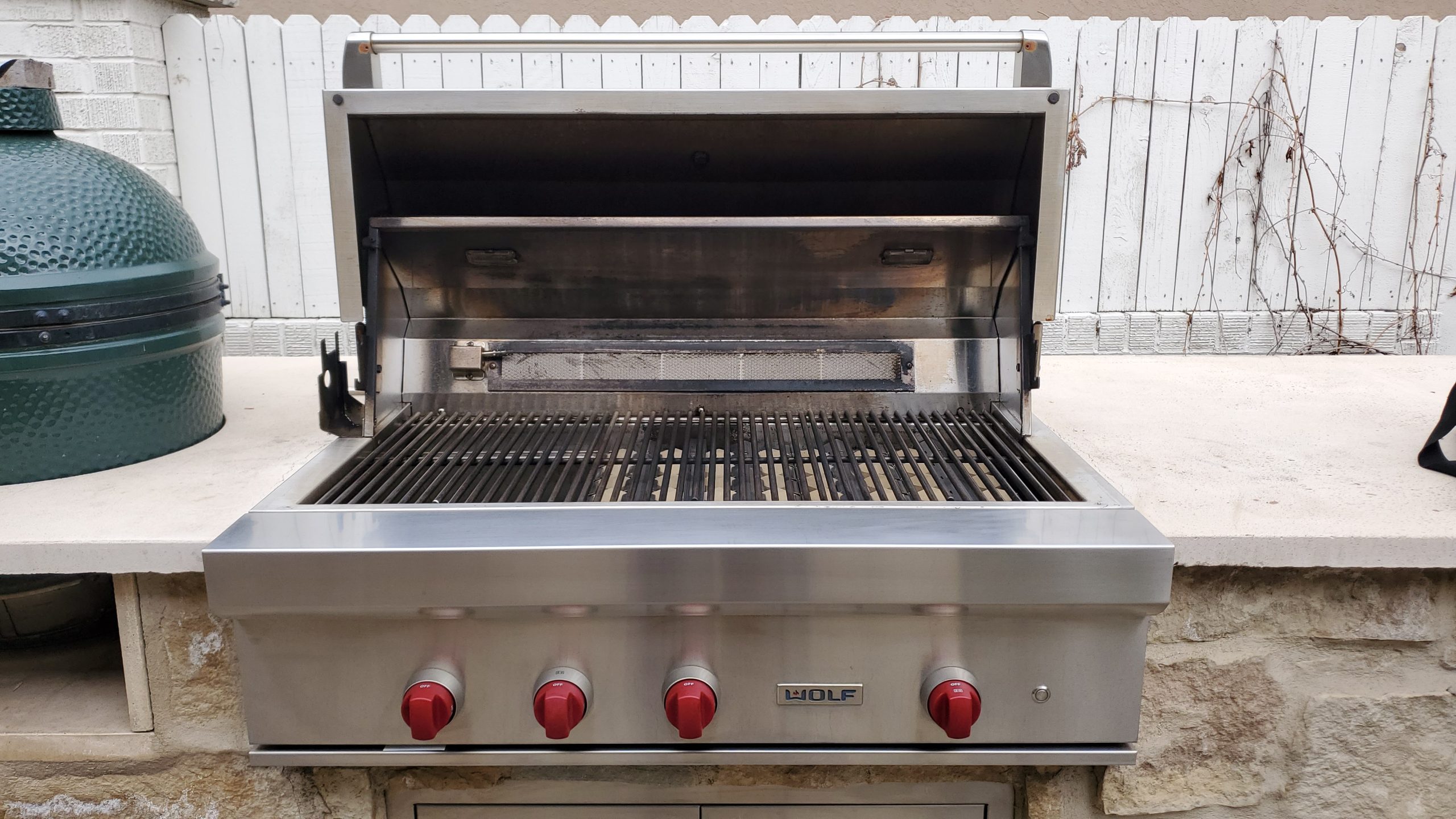 Wolf grill after cleaning