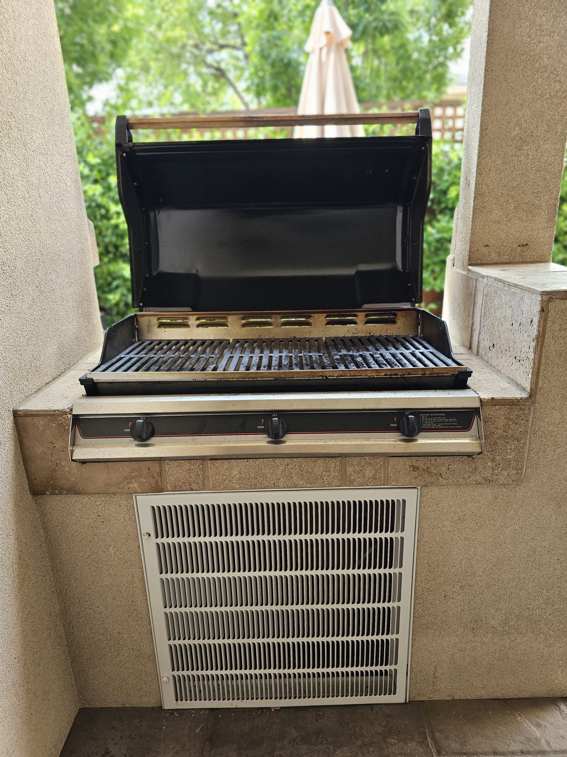 Coyote grill installation