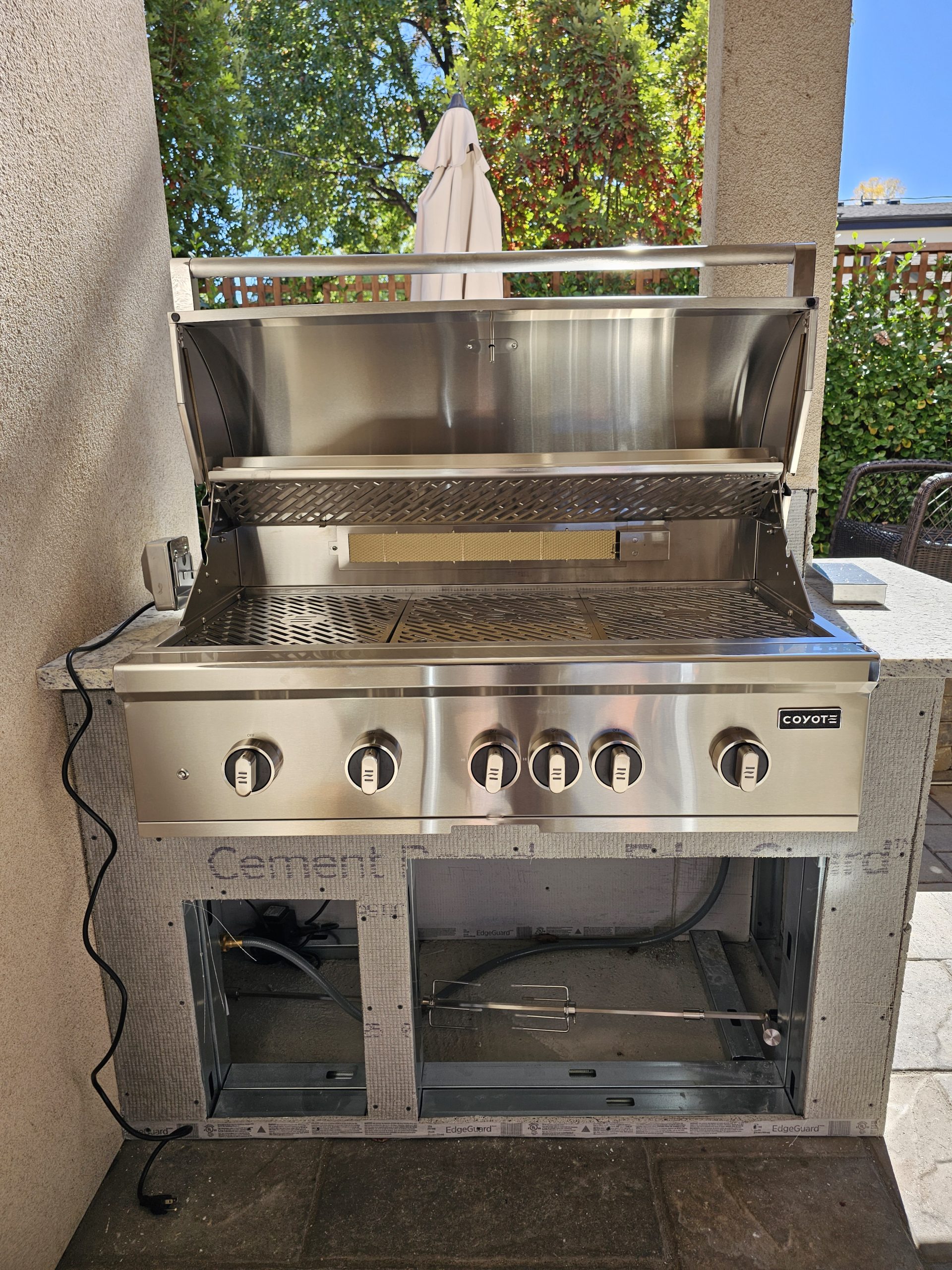 Coyote grill installation