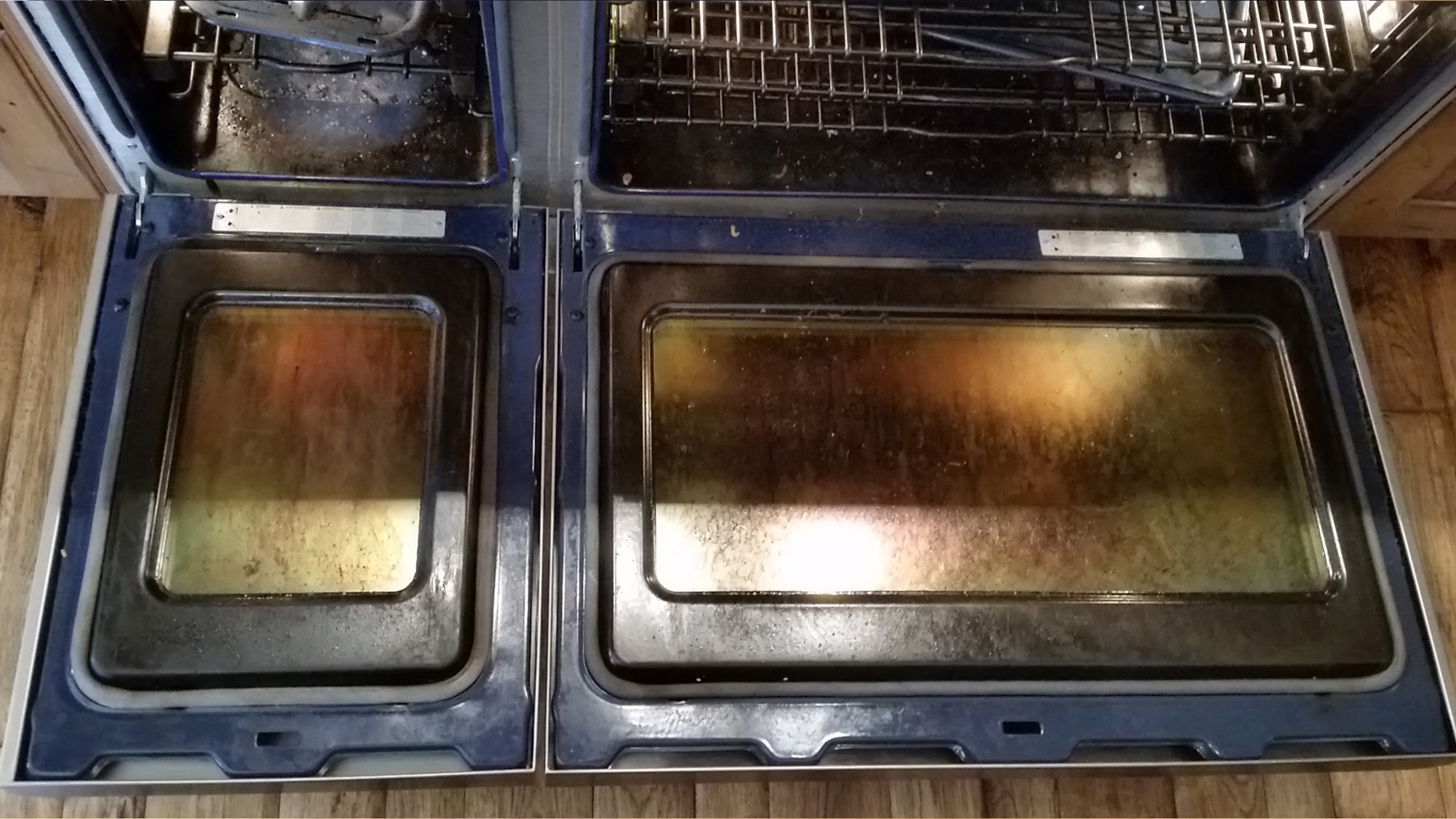 oven before cleaning