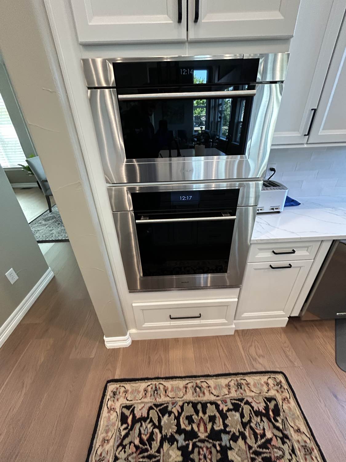 Wolf double wall oven cleaning