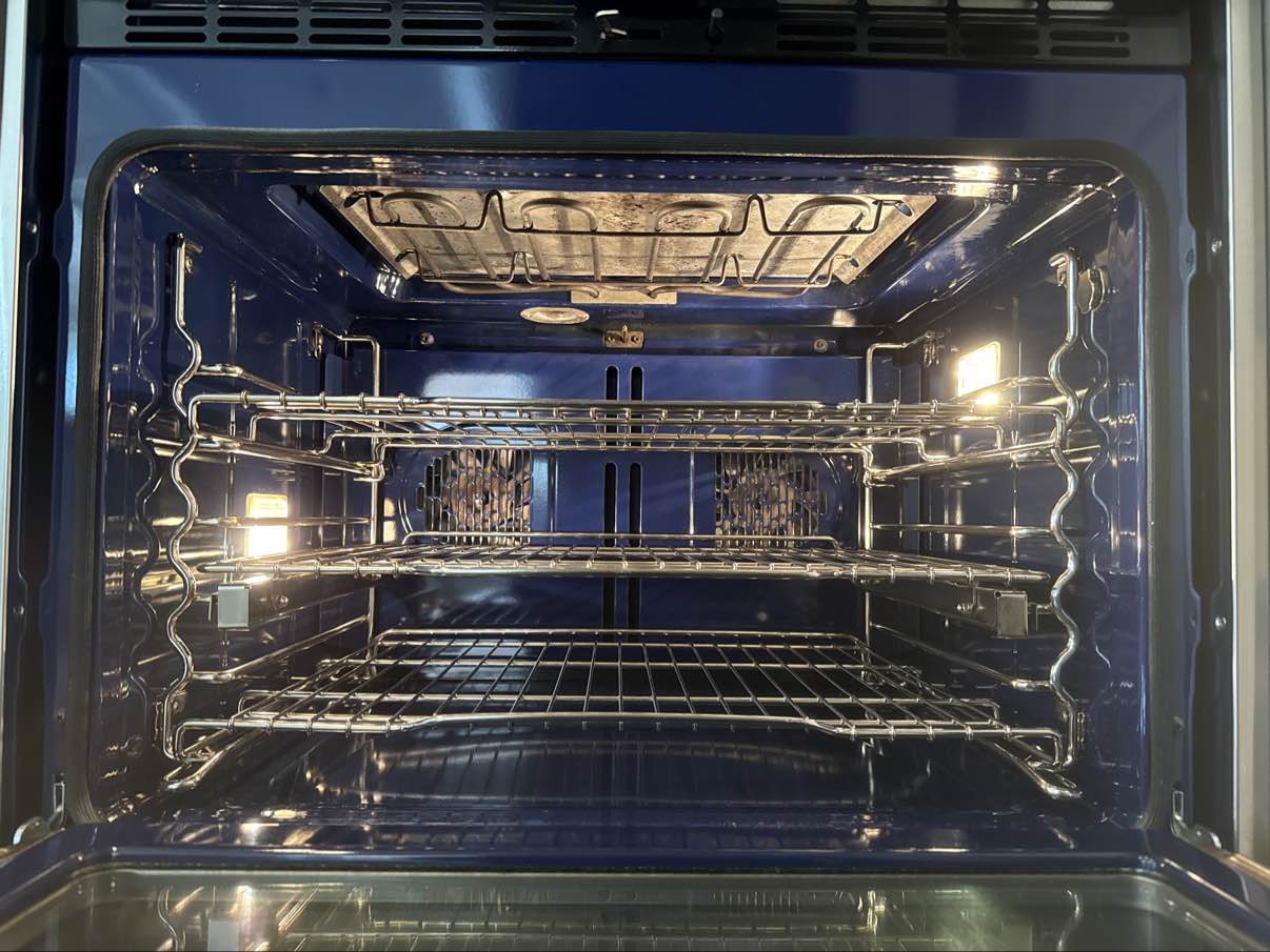 Wolf wall oven after cleaning
