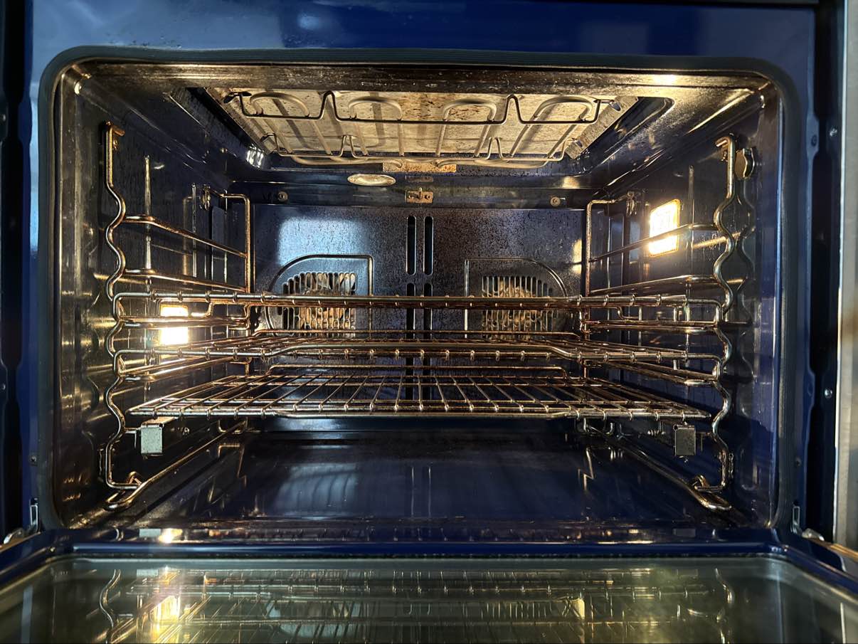 Wolf wall oven before cleaning
