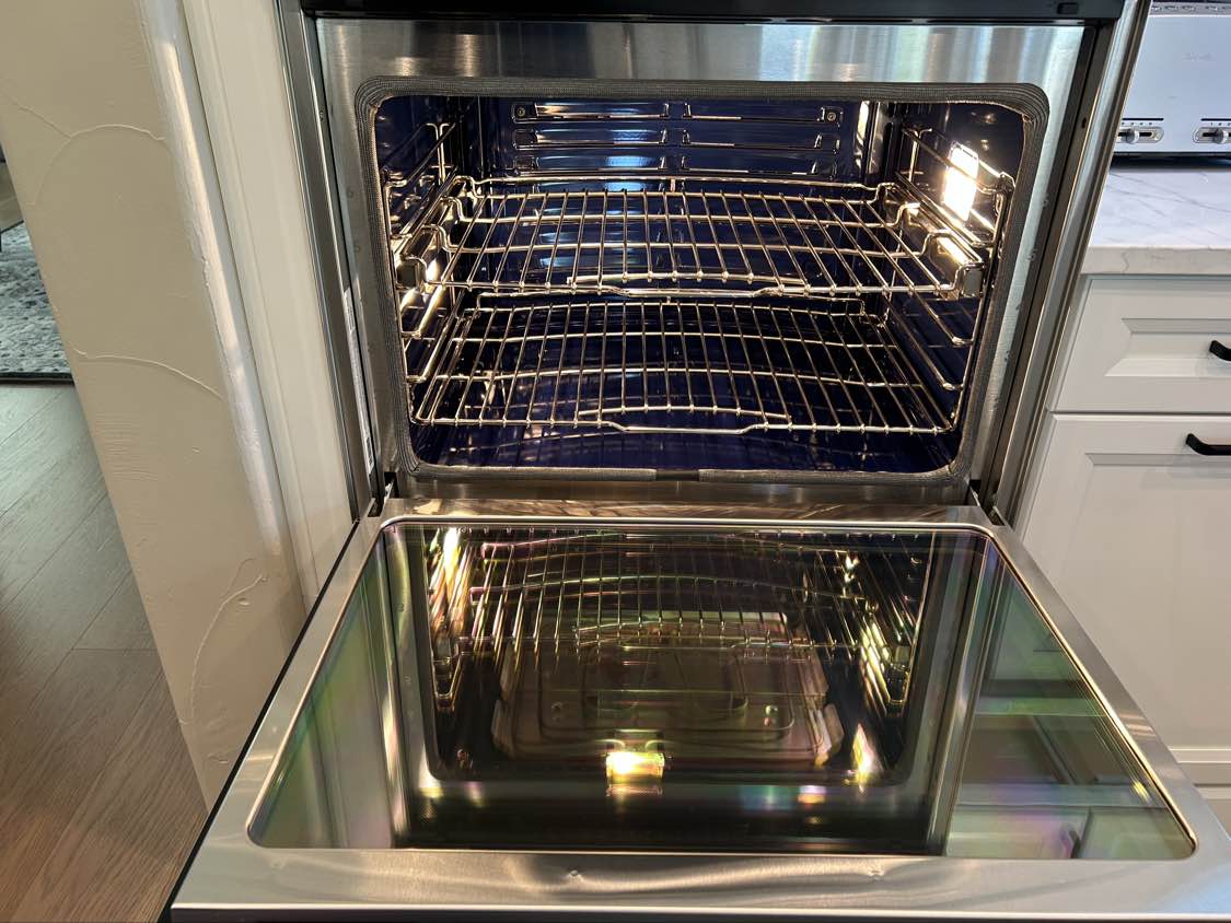 Wolf wall oven after cleaning