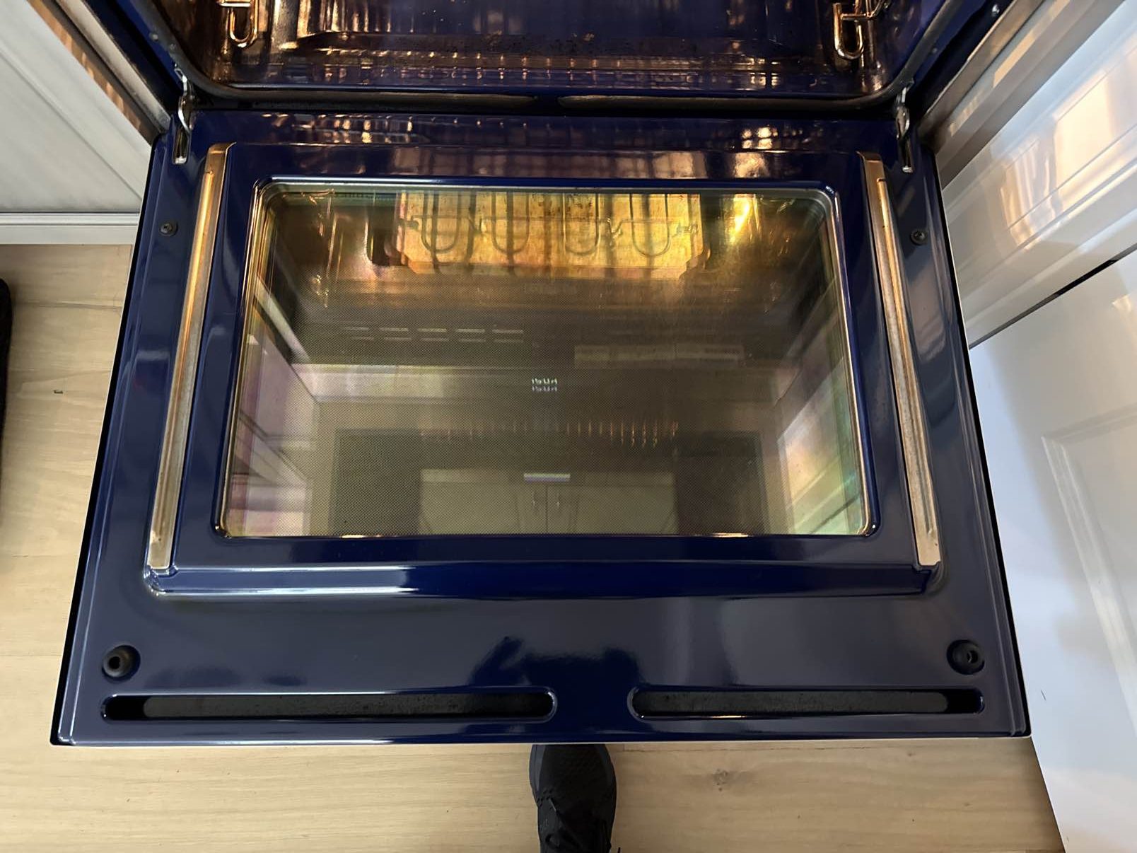 Wolf double wall oven cleaning