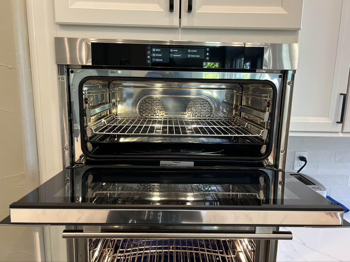 Wolf steam oven before cleaning